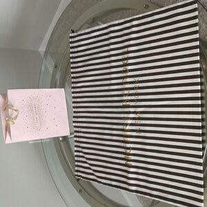 HENRI BENDEL DUST BAG Large Dark Brown And White Signature New!!